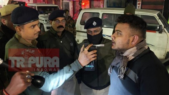 New Year 2026: Bikers’ Alcohol level tested by Police in Agartala