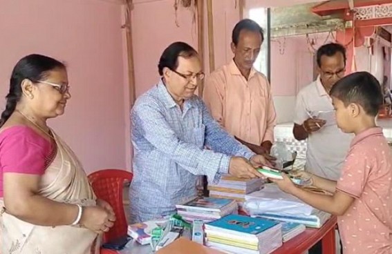 Retired teacher couple distributed Educational tools among poor students in Kailashahar