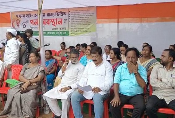 Congress staged statewide demonstrations in Tripura 