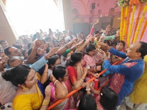 Maha-Astami Puja drew thousands of Devotees at Agartala Durga Bari