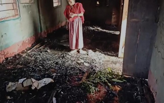 Fire Engulfed Anganwadi Center in Melaghar