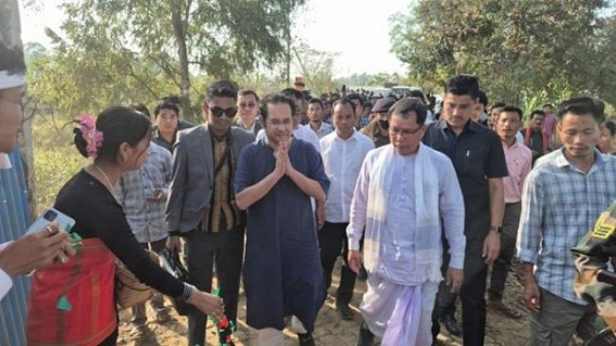 Foundation stone laid for 500 seated community hall costing Rs. 4 crores in Paharpur. TIWN Pic Feb 16 Foundation stone laid for 500 seated community hall costing Rs. 4 crores in Paharpur. TIWN Pic Feb 16