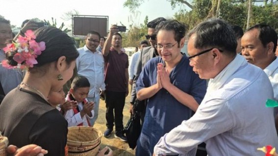 Foundation stone laid for 500 seated community hall costing Rs. 4 crores in Paharpur. TIWN Pic Feb 16 Foundation stone laid for 500 seated community hall costing Rs. 4 crores in Paharpur. TIWN Pic Feb 16