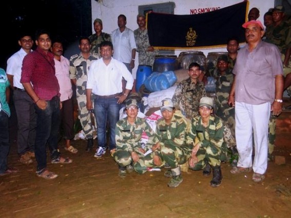 SDM Sonamura, BSF conduct raids, seizes ganja worth Rs.40 Lakhs