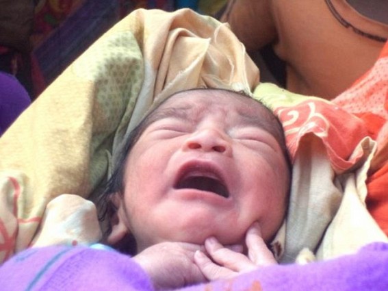 Newborn baby found lying down near a drain at Agartala