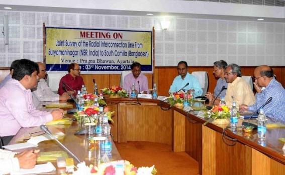 Tripura demands Kanchanbari-Suryamoninagar power transmission line soon, seeks Governor’s intervention for 100 MW power export to Bangladesh Tripura demands Kanchanbari-Suryamoninagar power transmission line soon, seeks Governor’s intervention for 100 MW power export to Bangladesh