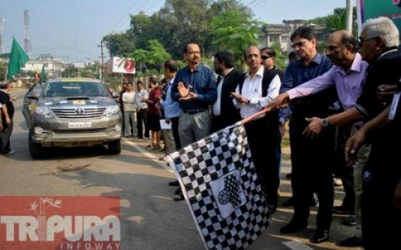 BBIN car rally leaves Agartala for Chittagong BBIN car rally leaves Agartala for Chittagong