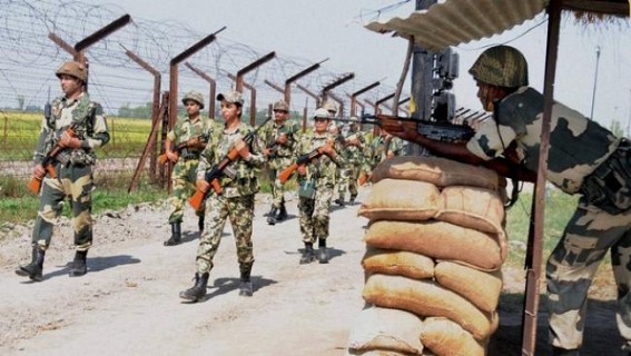 Two Indian border guards have been kidnapped by suspected cattle smugglers on the  Tripura- Bangladesh border