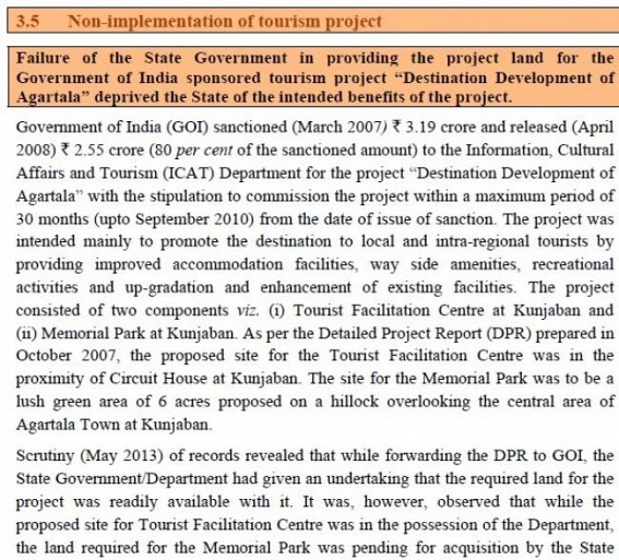 Failure to provide land for 'Destination Development of Agartala Project' brings deprivation for Tripura Failure to provide land for 'Destination Development of Agartala Project' brings deprivation for Tripura