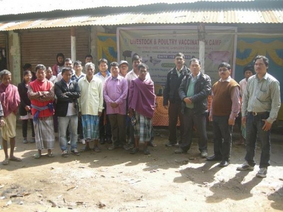 Livestock and Poultry Vaccination Camp organized at Temakarik, Hajamara Block of West Tripura 