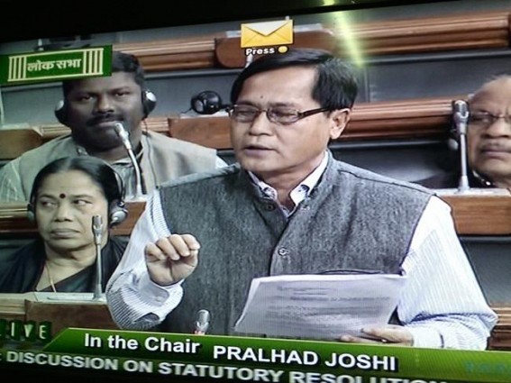 MP Jiten draws attention on slow gauge conversion work of Lumding to Agartala 