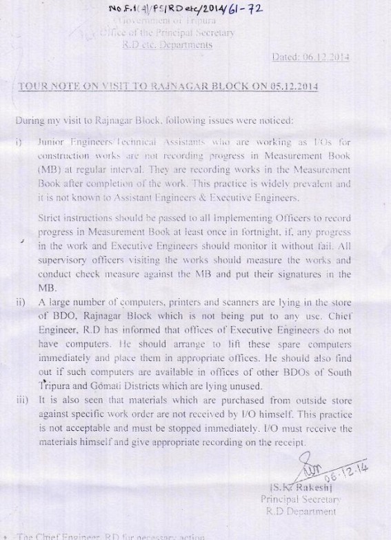 IAS  official's punishment transfer for exposing scams; RD ministerâ€™s unscrupulous interference in MGNREGA payments turned down by S.K.Rakesh; CM safeguarding corrupt former Chief Secretary