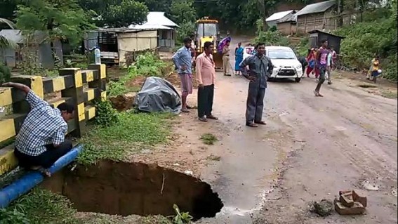 Drivers lament deplorable condition of bridge at Udaipur-Amarpur road Drivers lament deplorable condition of bridge at Udaipur-Amarpur road