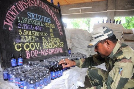 Increasing smuggling of Contraband bottles in Tripura