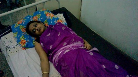 House wife brutally beaten by in-lawâ€™s: No arrest yet: Tension prevails among locals