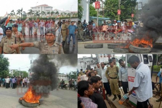 Tripuraâ€™s burning fuel crisis since 2 months: Angry masses erupt across State Capital questioning CM Manik Sarkarâ€™s silence: Opposition parties hit Civil Secretariat, stopped Ministers' vehicles
