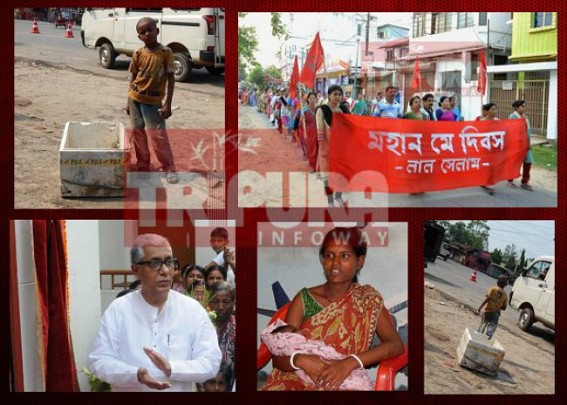 May day-2016 : Tripura reels under poverty, Golden Era cultivating scarcity, increasing Child Labours, Beggars in state