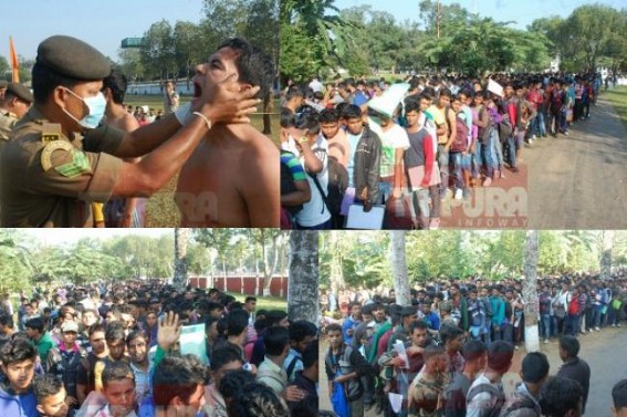 Tripura's Crisis & Hunger with 7 lakhs unemployed youths : One soldier's dead body returns state; Around 5000 Jobless youths crowed AD Nagar field to join in Indian Force 