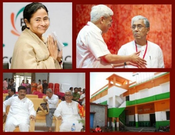 Congress-CPI-M coalition jolted the Congress supporters in Tripura : Congress Bhawan might turn into TMC Bhawan at Kamalpur Congress-CPI-M coalition jolted the Congress supporters in Tripura : Congress Bhawan might turn into TMC Bhawan at Kamalpur