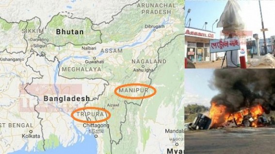 Naga led Economic Blockage hits Northeast : Tripura, Mizoram undergoing massive fuel crisis, food crisis ahead of X-Mas, New Year; Union Home Minister of State meets Manipur CM, to visit blockade areas 