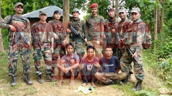 Bru terrorists network expands along Tripura-Mizoram border : Narcotics smuggling, Extortions finance terrorist outfits : Assam Rifles 30th Battalion nabbed 3 Bru Terrorists in North Tripura