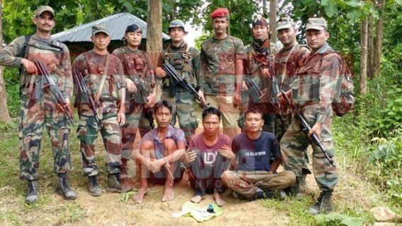 Bru terrorists network expands along Tripura-Mizoram border : Narcotics smuggling, Extortions finance terrorist outfits : Assam Rifles 30th Battalion nabbed 3 Bru Terrorists in North Tripura Bru terrorists network expands along Tripura-Mizoram border : Narcotics smuggling, Extortions finance terrorist outfits : Assam Rifles 30th Battalion nabbed 3 Bru Terrorists in North Tripura