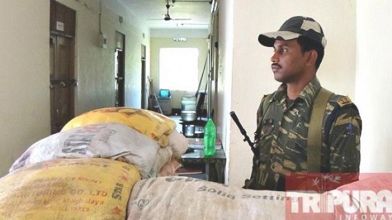 Vote counting on Feb 27 : Strong rooms are under strict vigilance by CRPF Vote counting on Feb 27 : Strong rooms are under strict vigilance by CRPF