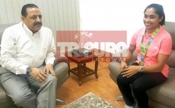 DoNER Minister meets Dipa Karmakar at Delhi DoNER Minister meets Dipa Karmakar at Delhi