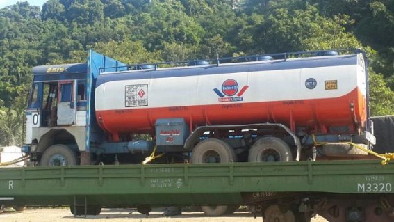 MoP&NG ensures dispatch of loaded POL trucks on open wagons to Tripura; mitigates fuel crisis  