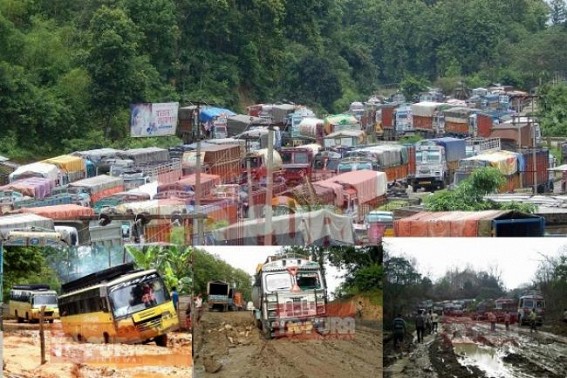 Truck drivers suffering due to food, water crisis on NH-44, Petrol crisis deepens statewide : Over 5000 vehicles stranded, 20 days of unorganized NH-44 repairing work failed to restore Tripura’s lifeline Truck drivers suffering due to food, water crisis on NH-44, Petrol crisis deepens statewide : Over 5000 vehicles stranded, 20 days of unorganized NH-44 repairing work failed to restore Tripura’s lifeline