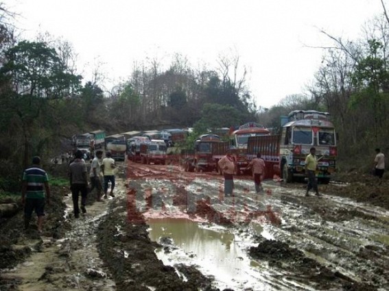 Deplorable condition of NH 44 in Assam part: Media Highlight, Tripura Governor Inspection all in vain. No development yet 