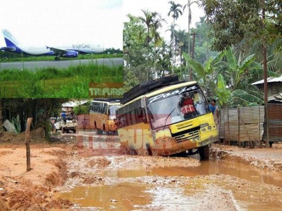 Dilapidated NH44 hits the travelling cost: Collapse of NH44 spikes up flight fare up to a sky rocketing price, 45 minutes journey shoots up to an amount of Rs 9 thousand