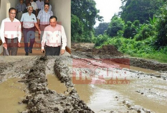 DoNER secretary Naveen Verma's visit yet to ring bells for Tripura : NH-44 in dilapidated condition for past 3 yrs even though Centre promised to upgrade roads in North-East
