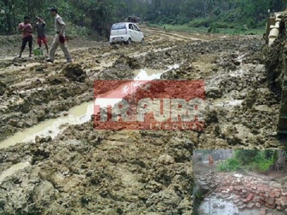 NH 44 collapsed: Natureâ€™s fury disconnect Tripura from rest of the states, NH 44 deteriorates due to heavy rains