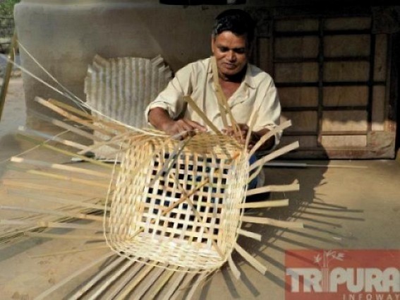 Skill-development for the name-sake : Bamboo in an extinction stage in Tripura, Bamboo workers passing days in poverty  