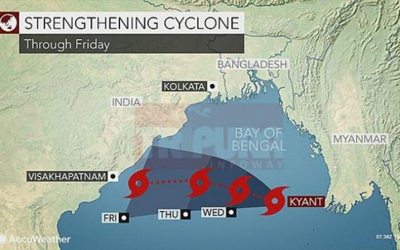 Cyclone â€˜Kyantâ€™ hovering over the Bay of Bengal : Bangladesh, NE may suffer majorly, chances of floods are high : Emergency preparedness NIL in Tripura 
