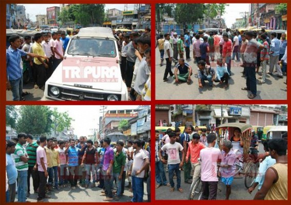 CITU gundaraj in Tripura capital : Police action on one auto for plying with wrong permit, unruly CITU drivers indulge in mass torture during peak office hours : Traffic SP talks to TIWN 