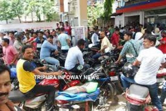Petrol crisis yet to meet an end: Consumers hit street for the third time in demand of petrol Petrol crisis yet to meet an end: Consumers hit street for the third time in demand of petrol