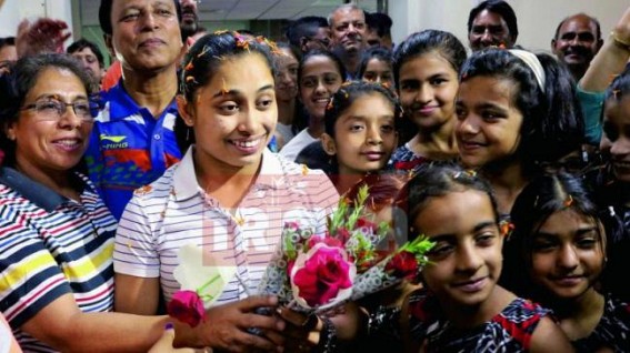 Dipa Karmakar delighted by reception on return to India Dipa Karmakar delighted by reception on return to India