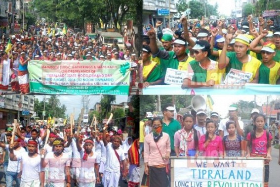 IPFTâ€™s mass rally disrupts traffic movement: Reiterating the demand of Twipraland the unruly IPFT on Tuesday organised massive rally in the streets of Agartala