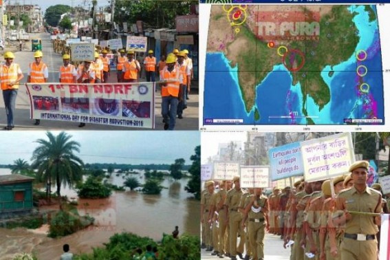 Lack of Earthquake-proof buildings, unorganized towns, no initiative against landslide & flood risks hit 'International Day for Disaster Reduction'-2016 in Tripura