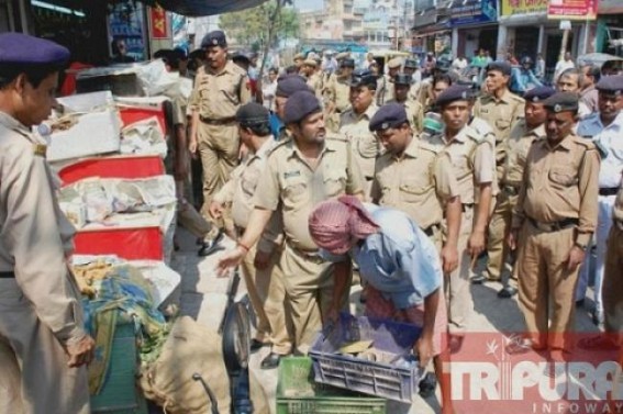 AMC task force evicted around 80 shops for illegally occupying the Government plot AMC task force evicted around 80 shops for illegally occupying the Government plot