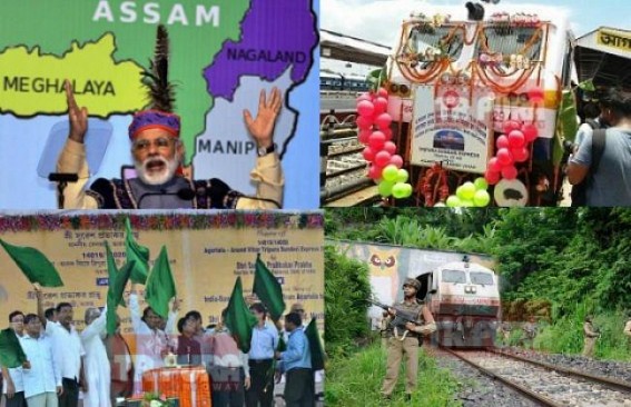 Modi's Act-East-Policy brings revolution: Tripura Sundari weekly Express train kicked off its regular service from Tripura for Delhi Anand Vihar station on Thursday; Express train service in Tripura ushers new era of development Modi's Act-East-Policy brings revolution: Tripura Sundari weekly Express train kicked off its regular service from Tripura for Delhi Anand Vihar station on Thursday; Express train service in Tripura ushers new era of development