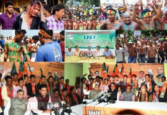Major jolt splits IPFT !  Modi wave inspires Tripura tribal youths, IPFT youths joined BJP en-masse, IPFT youth forum dismissed, anti-Bengali  politics bites dust, PMâ€™s nationalism rattles divisive forces