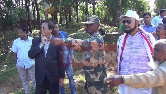 Birjit visits Indo-Bangla Border : 14 Indian families living outside fencing Birjit visits Indo-Bangla Border : 14 Indian families living outside fencing