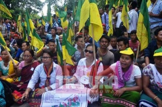 Tripura party protests opposing citizenship bill
