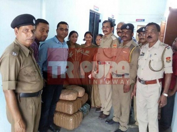 Ganja worths Rs. 15 lakhs recovered from Agartala-Silchar train Ganja worths Rs. 15 lakhs recovered from Agartala-Silchar train