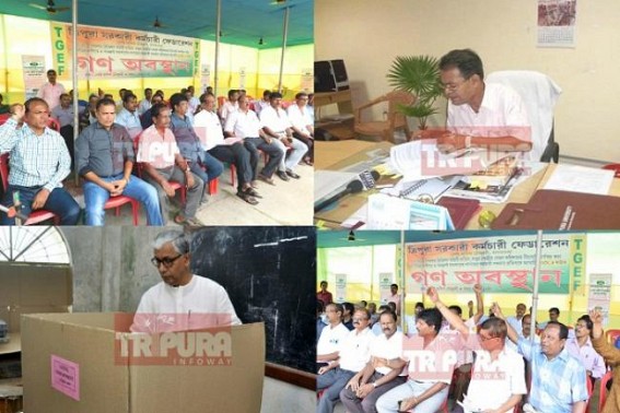 'No Pay Review, implement 7th Pay Commission' : Tripura Govt Employees protest against Central-Pay scale deprivation under Communist regime 