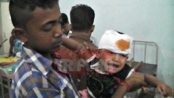 Road accident injured 3 persons at Udaipur Road accident injured 3 persons at Udaipur