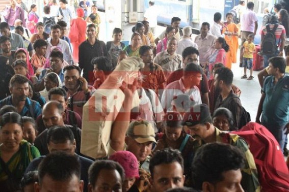 Madhya Pradesh political-mayhem : Congress paralyzes Tripura Railway Service, passengers suffering across Northeast